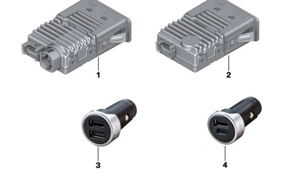 Conexión USB Dual para BMW Serie 2 U06, X1 U11, U12 (OEM 84105A84181). Original BMW