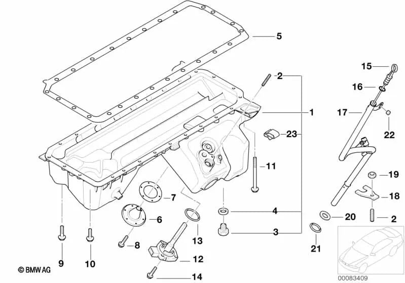 Tapa para BMW Serie 3 E46 (OEM 11137832020). Original BMW.