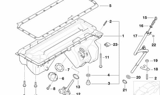 OEM Guidance Tube 11437832140 per BMW (E46). BMW originale