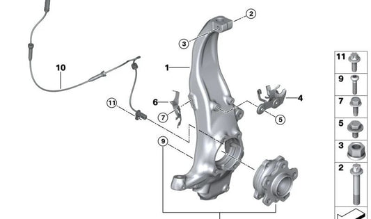 Cubierta de rueda con rodamiento delantero para BMW Serie 5 G38, X3 G08E (OEM 31206879158). Original BMW.