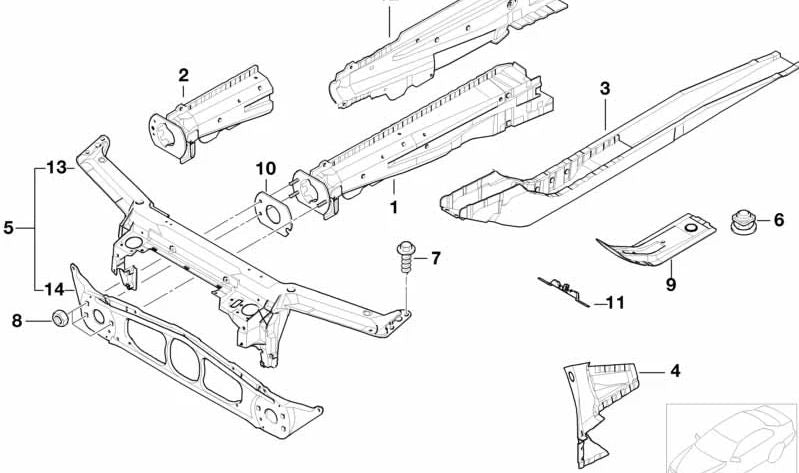 Linkes äußeres Motorlager für BMW E46 (OEM 41117029237). Original BMW