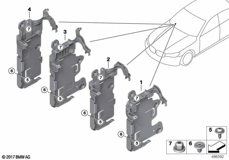 BDC support for BMW 6 Series G32, G32N (OEM 61359383207). Genuine BMW