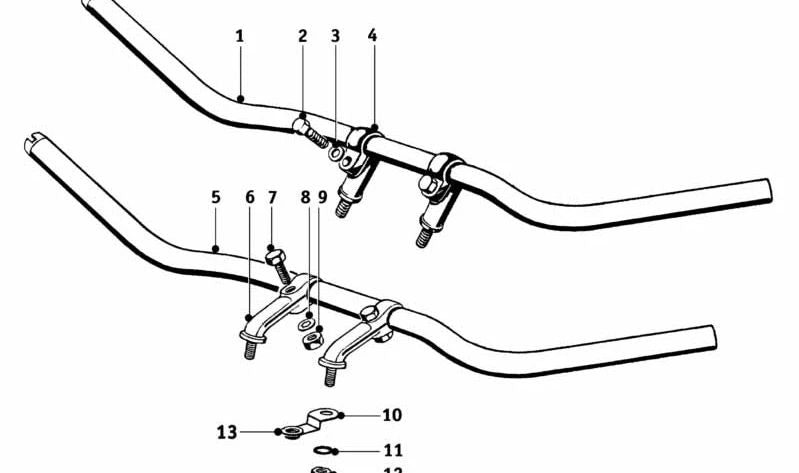 Pasamuros de goma para BMW Serie 7 E32 (OEM 21522072270). Original BMW