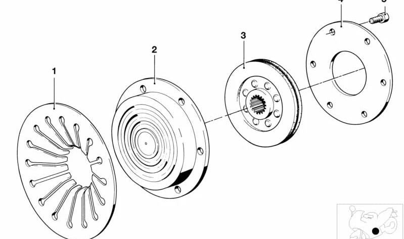 OEM Pier Disc 21211250288 für BMW R50. Original BMW.