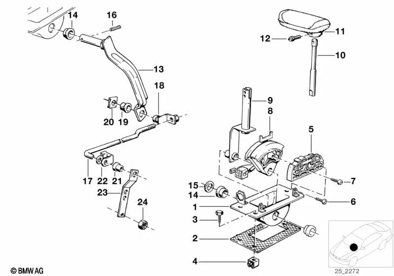 Transmission Switch for BMW 3 Series E21 (OEM 61311359721). Original BMW