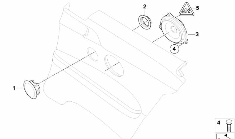 Altavoz central OEM 65137838905 para BMW modelos E90, E91, E92, E93, E63, E64. Sistema de audio original BMW.