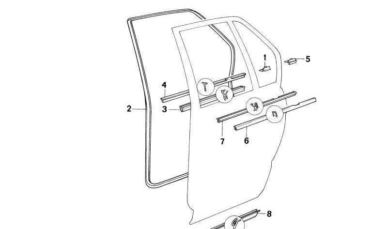 Cubierta derecha para BMW Serie 5 E34 (OEM 51221944234). Original BMW