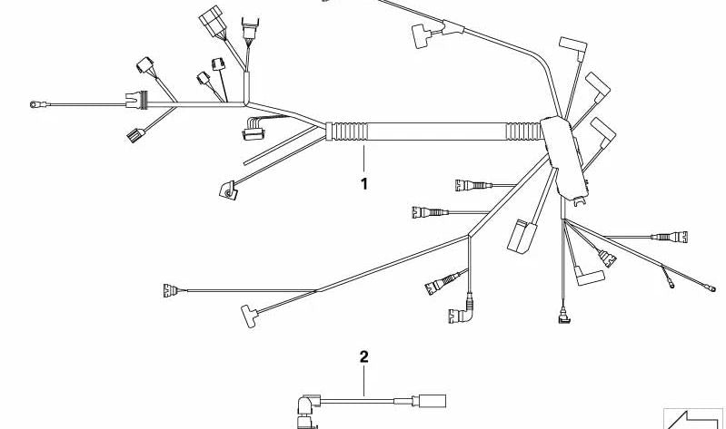 Cableado eléctrico del motor OEM 12517796804 para BMW E46. Original BMW.