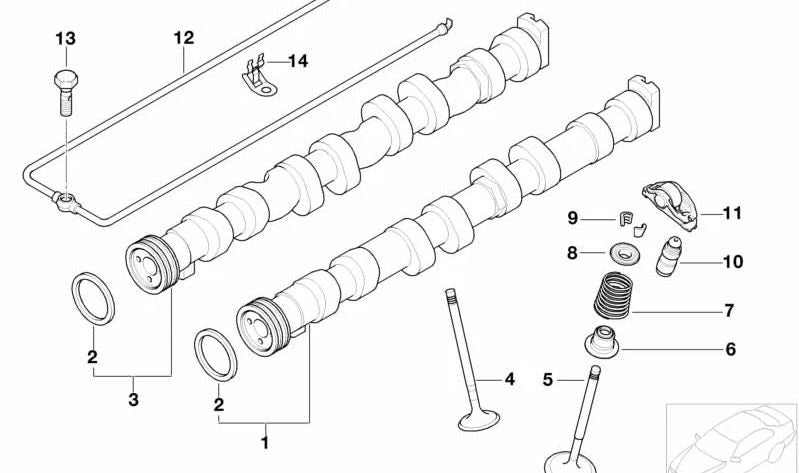 Valve d'admission OEM 11341435461 pour BMW E81, E87, E46, E90. BMW d'origine.