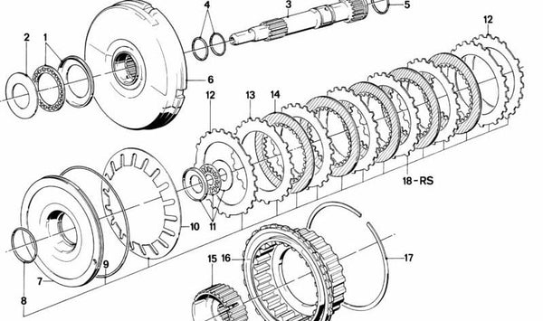 Lama externa para BMW E21, E30, E12, E28, E24, E23 (OEM 24231218784). Original BMW