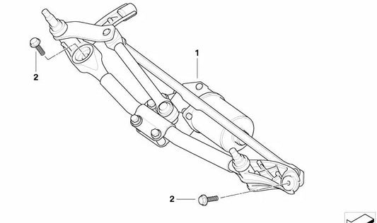 Sistema completo de pára -brisa de pára -brisa OEM 61617161710 para BMW E90, E91, E92, E93. BMW original.