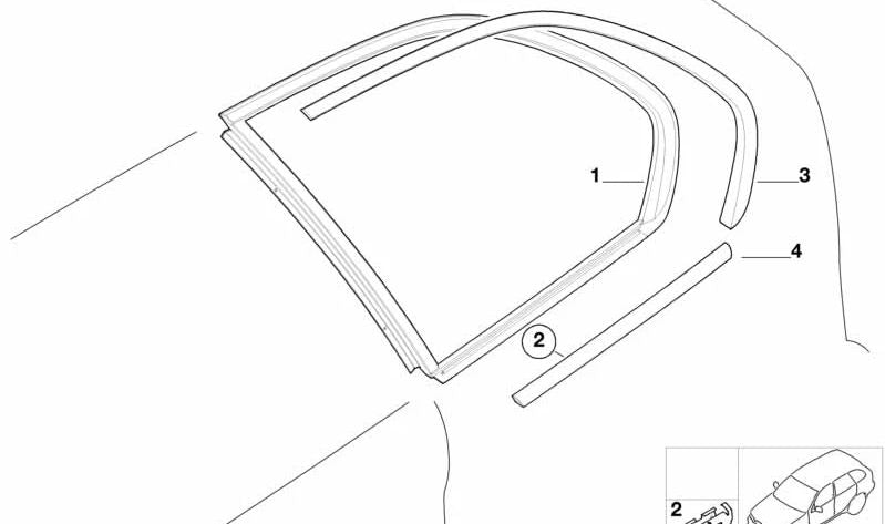 Carcasa superior izquierda para BMW E53 (OEM 51368257687). Original BMW