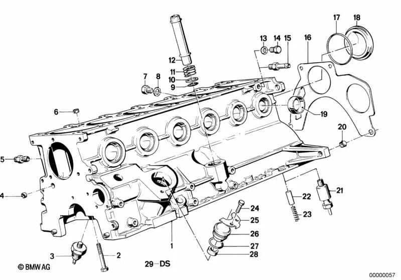 Closing cap for BMW E30, E28 (OEM 11111285395). Original BMW