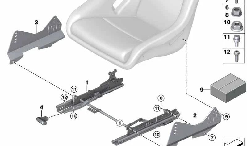 Juego de Tornillos para BMW F82 (OEM 52108072468). Original BMW