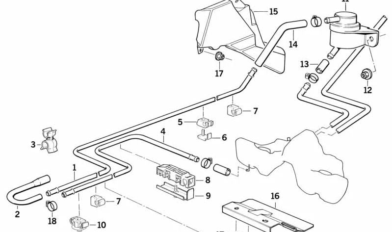 Cubierta paso de rueda trasera derecha OEM 16131181088 para BMW E31. Original BMW.