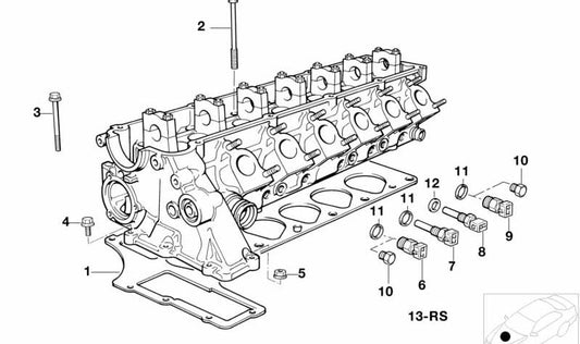 Juego de juntas de culata sin amianto OEM 11122244328 para BMW E36, E34. Original BMW.