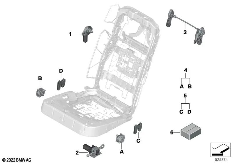 Reparaturkit für BMW -Sitzfahrten 7 G70 (OEM 52105A4A245). Original BMW