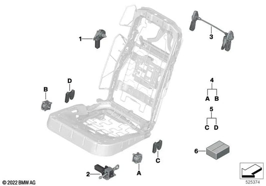 Kit di fissaggio per unità di sedile BMW 7 G70 (OEM 52105A4A245). BMW originale