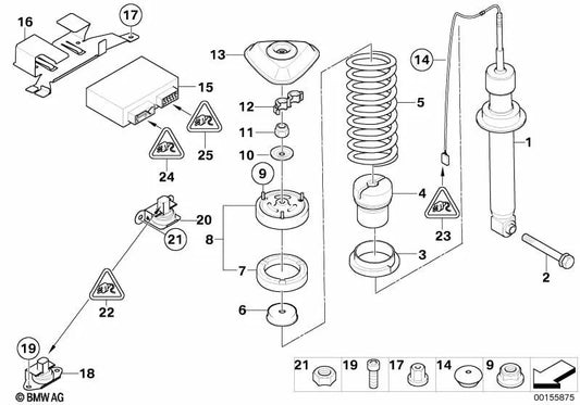 Carcasa de casquillo para BMW E60, E63, E64, E65, E66 (OEM 61131383522). Original BMW.