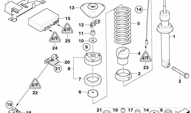 Resorte helicoidal trasero para BMW E64 (OEM 33532283413). Original BMW