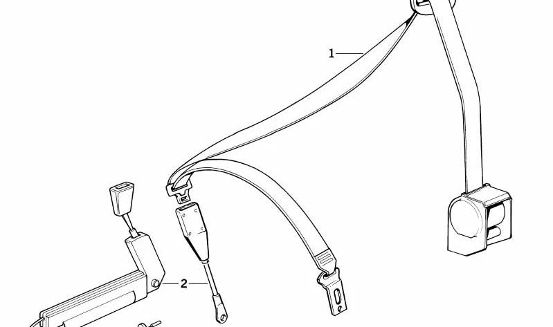 Cinturón de seguridad delantero izquierdo OEM 72118167981 para BMW E34, E32. Original BMW.