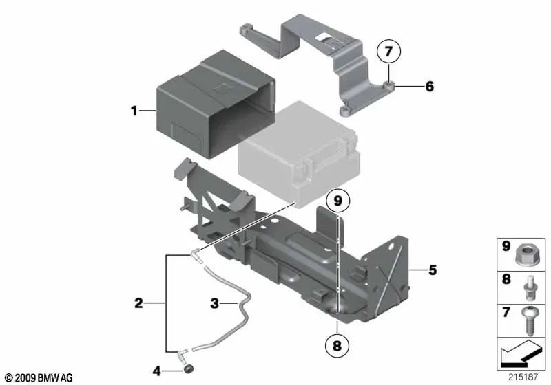 Soporte para BMW F10, F11 (OEM 61217592919). Original BMW