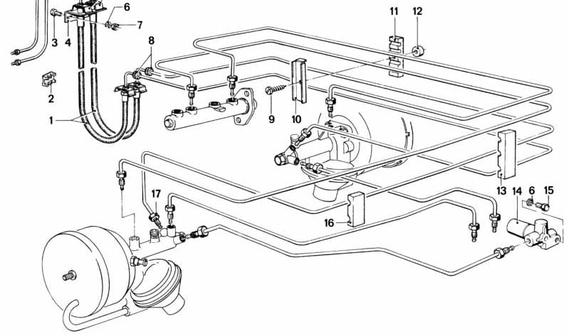 Support for BMW Series 5 E12, Series 6 E24 (OEM 34321102862). Genuine BMW.