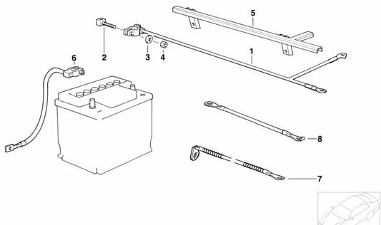 Cable Generador-Arranque para BMW Serie 3 E36 (OEM 12422245472). Original BMW.