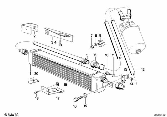 Linke Stütze für BMW Serie 6 E24 (OEM 17111121996). Original BMW