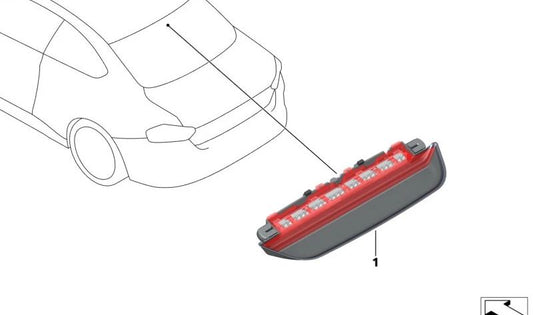 Tercera Luz de Freno para BMW Serie 2 G42, G87 (OEM 63258494332). Original BMW