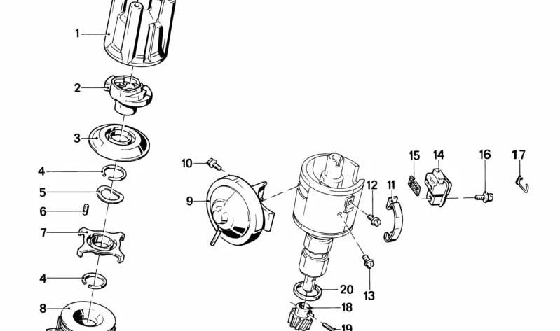 Buchse para BMW Serie 3 E21, Serie 5 E12, E28 (OEM 12111276123). Original BMW