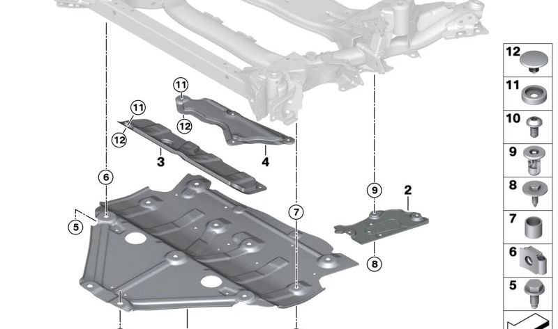 Front -Suspensionsunterstützung OEM 31106882324 für BMW G22, G23, G26. Original BMW.