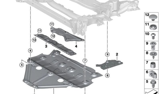 Supporto sospensione anteriore OEM 31106882324 per BMW G22, G23, G26. BMW originale.