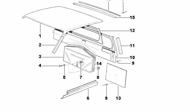 Marco de Ventana Trasera para BMW (OEM 41132165081). Original BMW