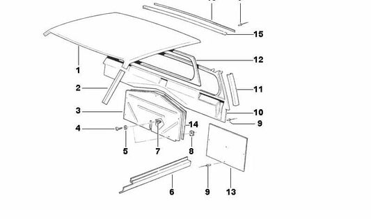 Umbral de entrada derecho OEM 41352165140 para BMW E30, E36, E46. Original BMW.