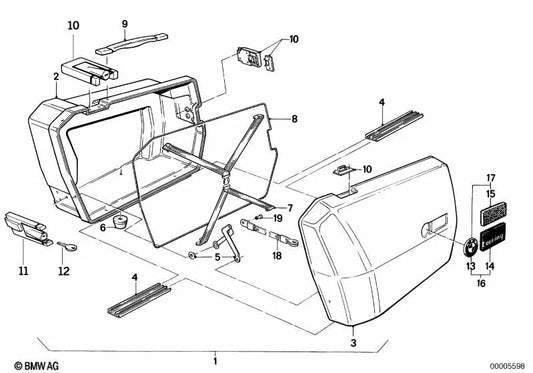 Manija para BMW R248 (OEM 46542300013). Original BMW