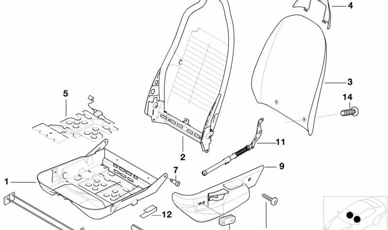 Clip para BMW (OEM 52108407659). Original BMW