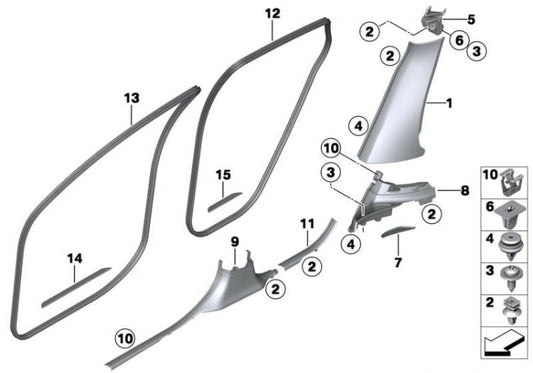 Tapa Embellecedor Entrada -M- Para Bmw E70 E71. Original Recambios