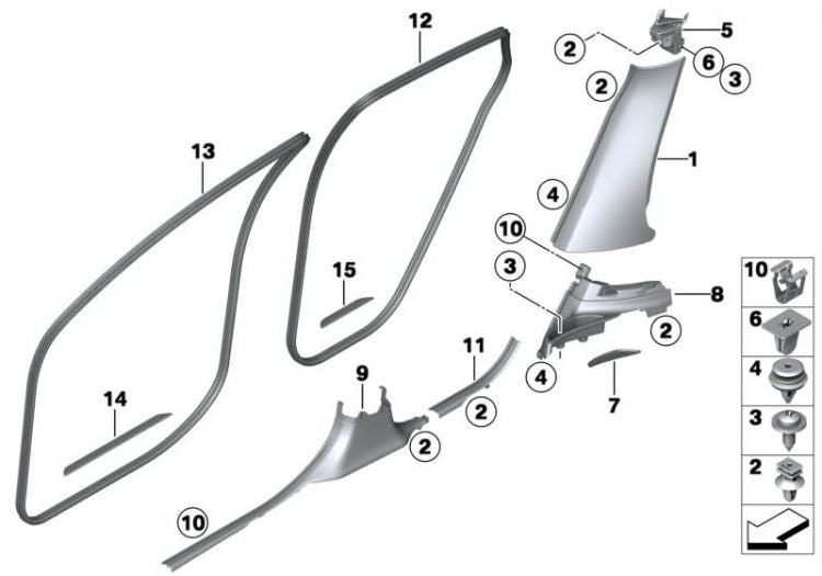 Junta Cantonera Puerta Delantera Para Bmw E71 E72. Original Recambios