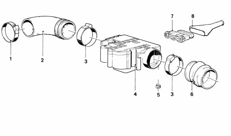 Medidor de flujo de aire para BMW E12, E24, E23 (OEM 13621271704). Original BMW