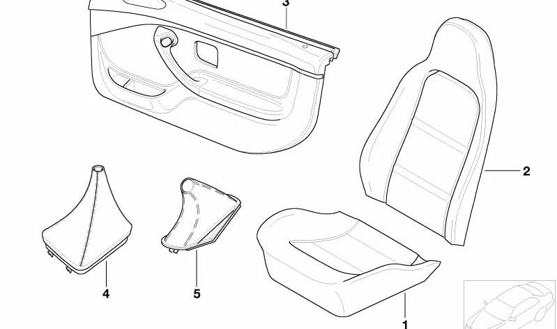 Lederburge für Zahnradhebel OEM 25117510041 für BMW E36, Z3. Original BMW.