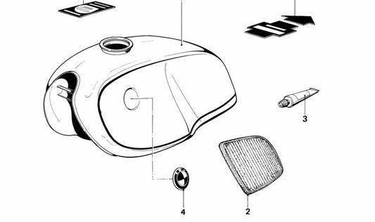 Fuel tank OEM 16111234641 for BMW (E21, E30). Genuine BMW.