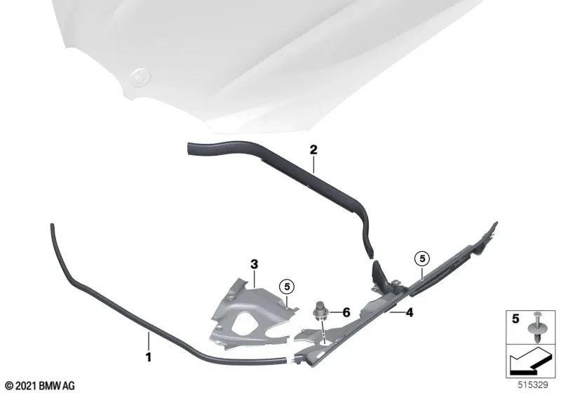 Sellado lateral izquierdo para BMW X3 F97, F97N, X4 F98, F98N (OEM 51768075323). Original BMW.