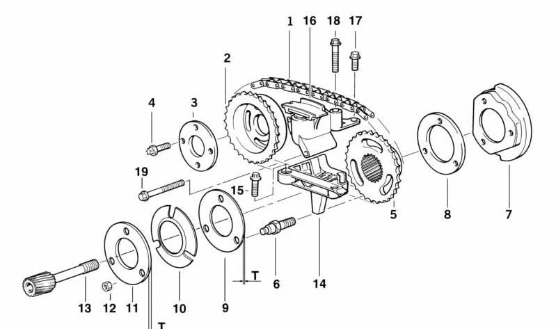 Arandela de apoyo para BMW E36, E34, E39, E38 (OEM 11361403823). Original BMW.