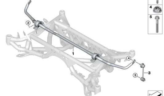 Tornillo hexagonal para BMW F87, G87, F80, G80, G81, F82, F83, G82, G83, I01, F56, F57 (OEM 07119907560). Original BMW