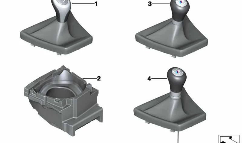 Bouton de changement de cuir avec éclairage OEM 25112284206 pour BMW F06, F12, F13. BMW d'origine.