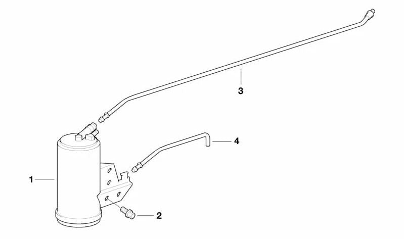 Filtro de carvão ativado para tubo de drenagem para BMW (OEM 16131184210). BMW original