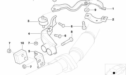 Contrapeso amortiguador de vibraciones izquierdo OEM 18207785555 para BMW E38. Original BMW.