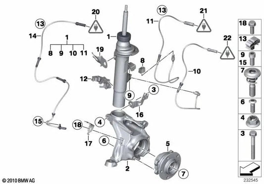 Front de choc avant gauche pour BMW X4 F26 (OEM 37116872325). BMW d'origine