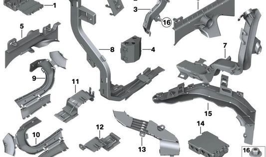 Pilar to izquierdo Cable Gard pour BMW Series 1 F20, F21, F52, série 2 F22, F87, série 3 F30, F35, série 4 F32, F33, F36, série 5 F90, G30, G31, G38, série 6 G32, 7 G11 Series, G12, série 8 F91, F92, F93, G14, G15, G16, X2 F39, X3 F97, G01, G08, X4 F